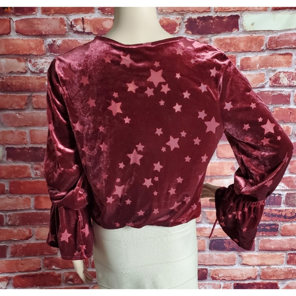 Vintage Havana Split Bell Sleeve Blouse Sm & Med - Picture 2 of 6